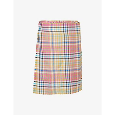 Vivienne Westwood Mens  Tartan Wrap-round Wool Kilt In Multi