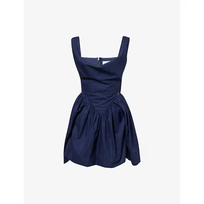 Vivienne Westwood Mens Navy Sunday Mini Cotton Dress In Blue