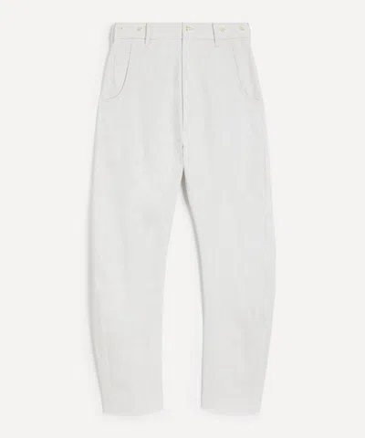 Vivienne Westwood Mens Oatmealbuckle Back Trousers In White