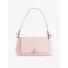 Vivienne Westwood Mens Pastel Pink Hazel Medium Leather Shoulder Bag In Pink