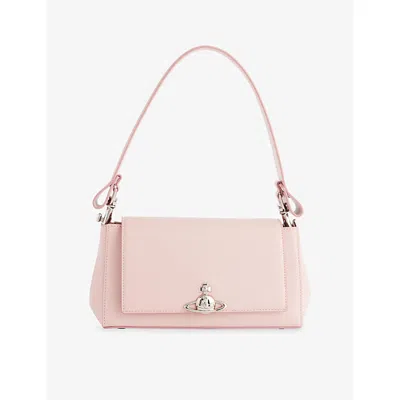 Vivienne Westwood Mens Pastel Pink Hazel Medium Leather Shoulder Bag