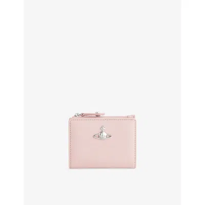 Vivienne Westwood Mens Pastel Pink Orb Faux-leather Card Holder