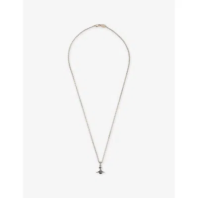 Vivienne Westwood Mens Petite Orb Brass Pendant Necklace Ruthen Plati Monta Cryst
