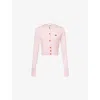 Vivienne Westwood Mens Pink Bea Cropped Wool And Silk Cardigan In Pink