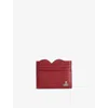 Vivienne Westwood Heart-shaped Crocodile-embossed Cardholder In Red