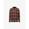 Vivienne Westwood Crewneck Sweater With Plaid Pattern And Button Detail In Brown
