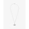 Vivienne Westwood Mens  Man. Mayfair Bas Relief Rhodium-plated Brass And Crystal Pendant Necklace