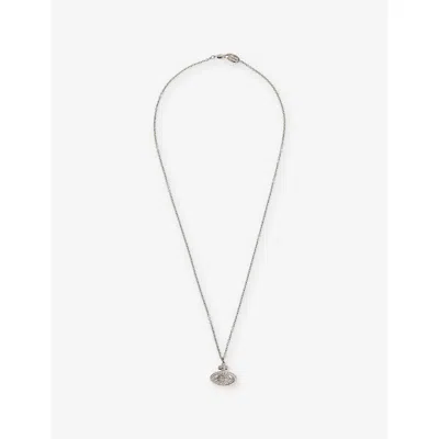 Vivienne Westwood Mens  Grace Small Platinum-plated Brass And Crystal Pendant Necklace