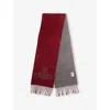 Vivienne Westwood Mens Red Single Orb Double Face Wool Scarf