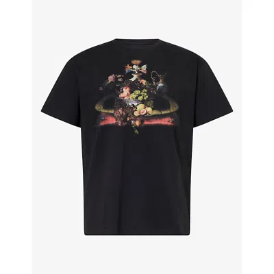 Vivienne Westwood Mens Still Life Orb Cotton T-shirt Black