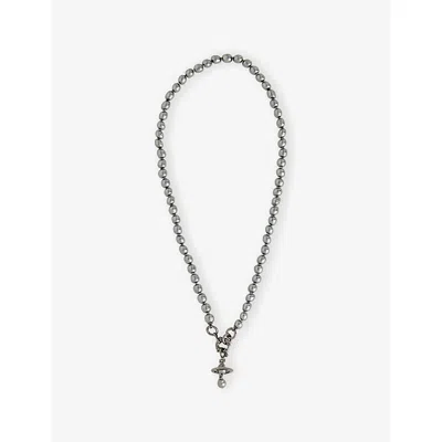 Vivienne Westwood Mens Ruthenium Aleksa Brass Necklace