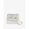 Vivienne Westwood Mens Silver Chain-strap Small Leather Cross-body Bag In Silver