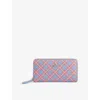 Vivienne Westwood Mens  Classic Check-pattern Faux-leather Wallet In Blue/orange Tartan