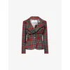 Vivienne Westwood Plaid Tailored Jacket With Notch Lapel And Button-detail Cuffs In Multi