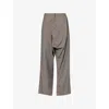 Vivienne Westwood Asymmetric Fastened Straight Leg Trousers In Gray