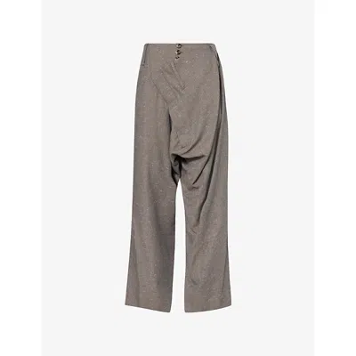 VIVIENNE WESTWOOD MENS MULTI INFERNO WRAP WOVEN TROUSERS