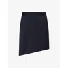 Vivienne Westwood Mens Navy Infinity Asymmetric Wool Mini Skirt