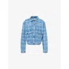 Vivienne Westwood Marlene Jacket Laser Denim Vw-grid-blue Xl Men In Vw Grid/blue