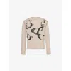 Vivienne Westwood Mens Orbit Crewneck Wool And Cashmere-blend Jumper Oatmeal In Oatmeal