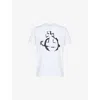 Vivienne Westwood White Crewneck T-shirt With Maxi Orb Logo Print On The Front In White