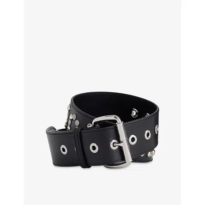 Vivienne Westwood Eyelet-embellished Leather Belt In Black