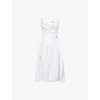 Vivienne Westwood Sunday Draped Cotton And Silk Midi Dress In White