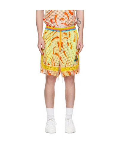 VIVIENNE WESTWOOD VIVIENNE WESTWOOD ORB EMBROIDERED FRINGED BOXING SHORTS