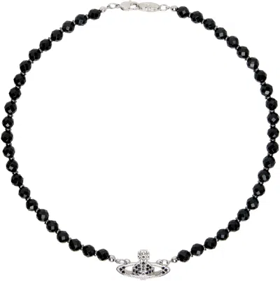 Vivienne Westwood Messaline Choker Necklace In Black