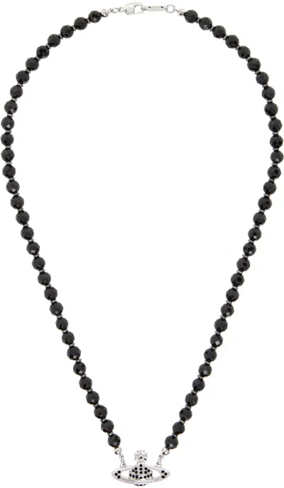 Vivienne Westwood Messaline Necklace In Black