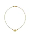 Vivienne Westwood Messaline Orb Plaque Choker In White