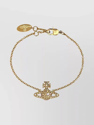 Vivienne Westwood Metal Chain Charm Bracelet In Gold