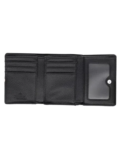 Vivienne Westwood Metal Frame Kiss-lock Wallet In Black