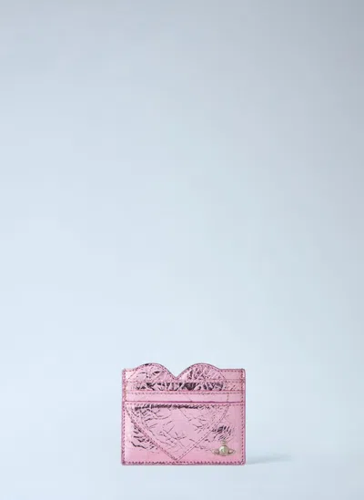 Vivienne Westwood Metallic Card Holder In Brown