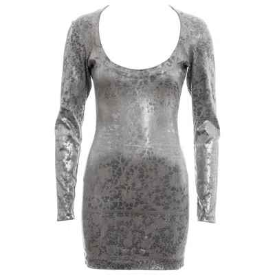 Pre-owned Vivienne Westwood Metallic Silver Figure Hugging Mini Dress, Fw 1992