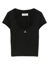Vivienne Westwood Micro Lollo Scoop-neck T-shirt In Black