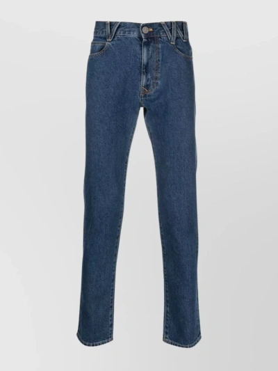 Vivienne Westwood Mid-rise Tapered Leg Trousers In Blue