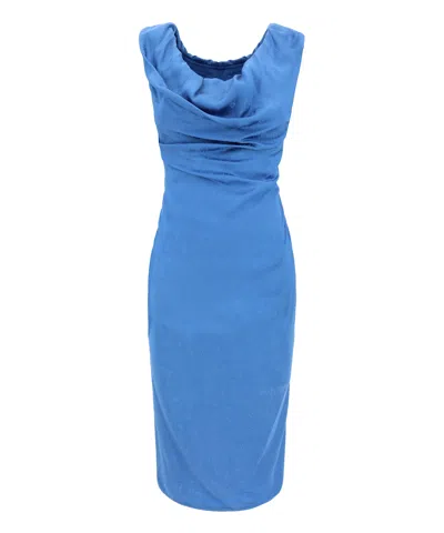 Vivienne Westwood Dress With Jacquard Effect In Blue