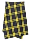Vivienne Westwood Knee Length Plaid Skirt With Asymmetric Hem