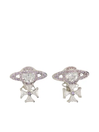 Vivienne Westwood Mila Orb Earrings In Silver