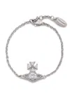 Vivienne Westwood Mila Orb Pavé Bracelet In Silver