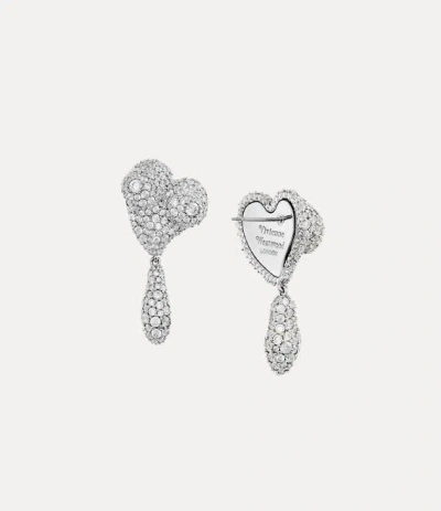 Vivienne Westwood Mimosa Pave Earrings Silver Cubic Zirconia Women