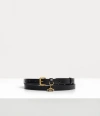 Vivienne Westwood Mini Alex Charm Belt Vacchetta Leather Black One Size Women In Black