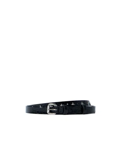 Vivienne Westwood Mini Alex Orb Belt In Black