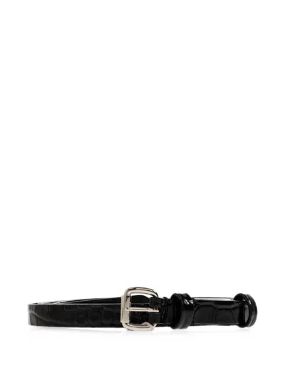 Vivienne Westwood Mini Alex Orb Stud Belt In Black