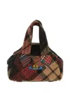 Vivienne Westwood Mini Handbag With Check Pattern And Chain Strap In Brown