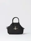 Vivienne Westwood Structured Mini Handbag With Signature Emblem In Black