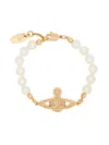 Vivienne Westwood Mini Bas Relief Bracelet In Gold
