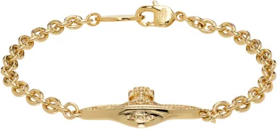 Vivienne Westwood Mini Bas Relief Chain Bracelet In Gold