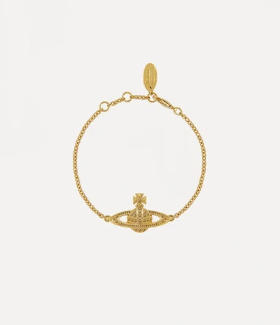 Vivienne Westwood Mini Bas Relief Chain Bracelet Gold Topaz Women