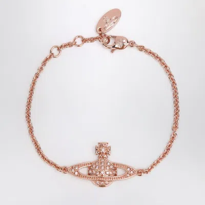 Vivienne Westwood Mini Bas Relief Chain Bracelet In Rose Gold